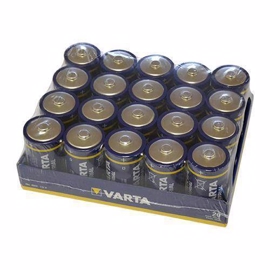 Varta LR20 alkaliska batterier förpackning med 100 st.